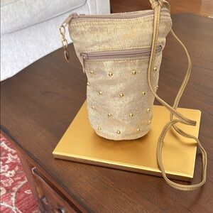 Stylish Gold Studded Crossbody Bag